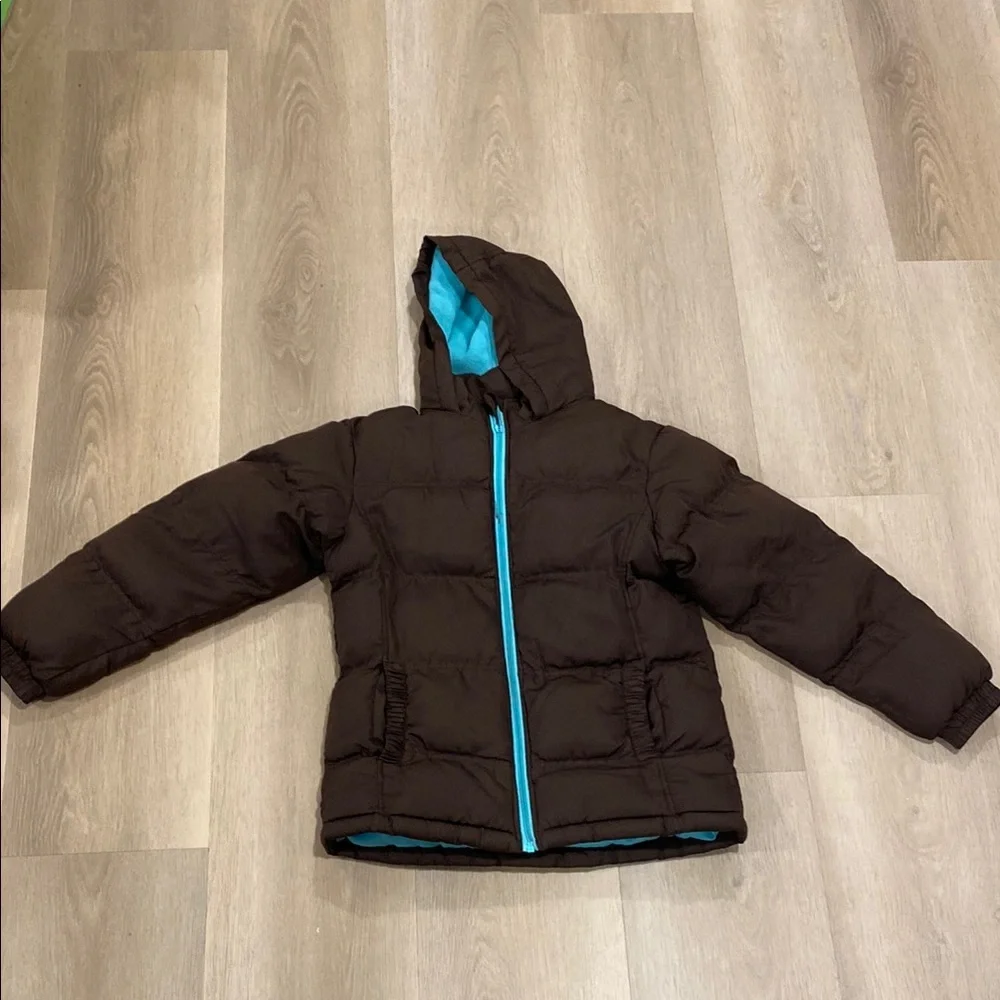 Cherokee Brown Jacket with Teal Interior Girls L 10-12